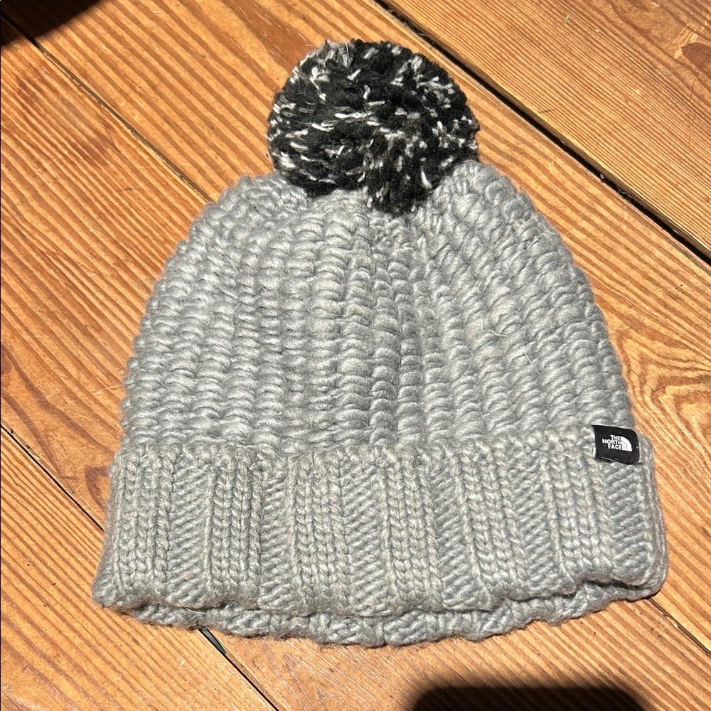 The North Face Gray Knit Beanie - Like New